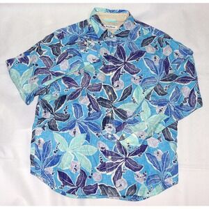 Tommy Bahama‎ Men's Long Sleeve Button Front 100% Linen Shirt Size Large